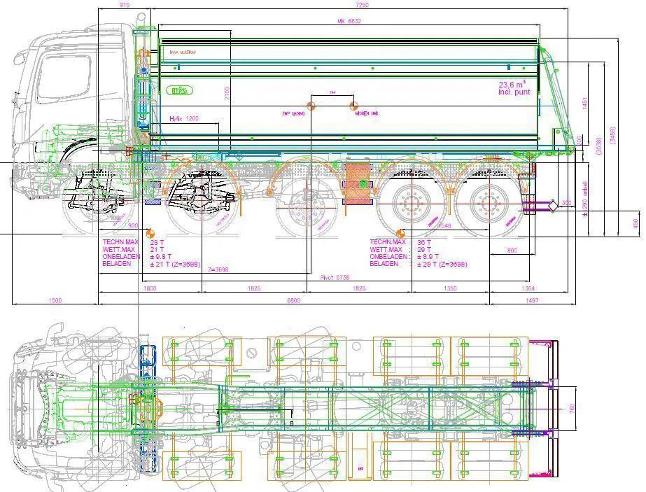 Mercedes-Benz Arocs 5048 10x8 50-ton midlift met Hyva kipper