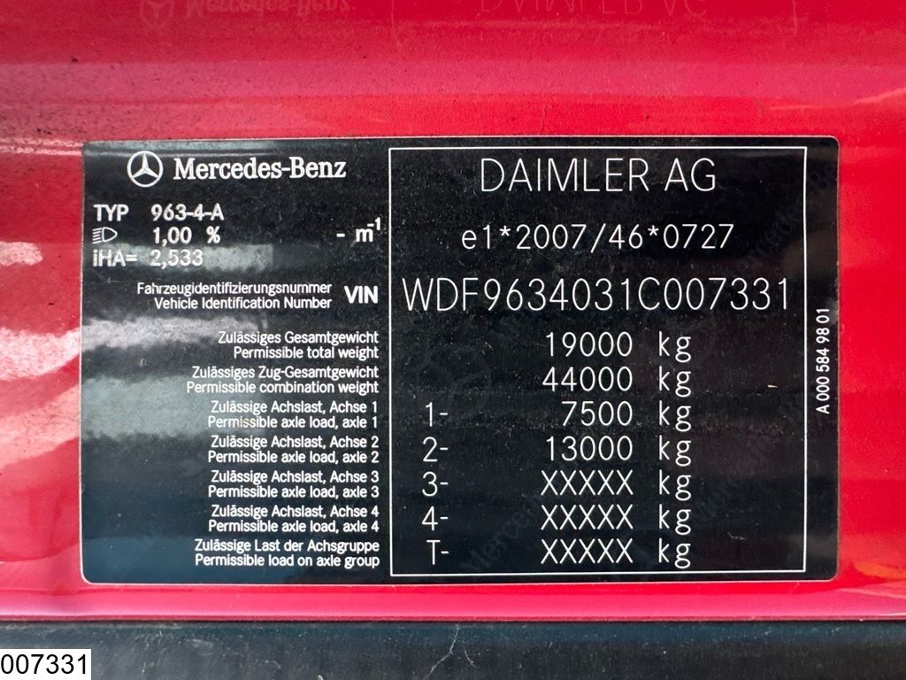 Mercedes Actros 1845 EURO 6, Standairco