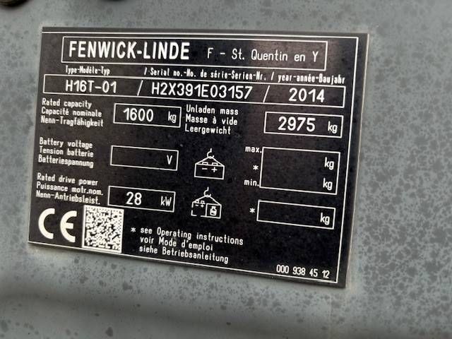 Gabelstapler Linde H16T-01 LPG 1600kg 3,55m 2014