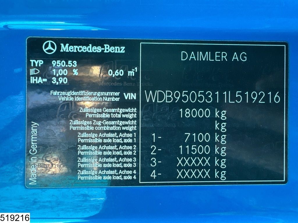 Mercedes Axor 1824 EURO 5, Esterer, 14.030 Liter, 3 Comp