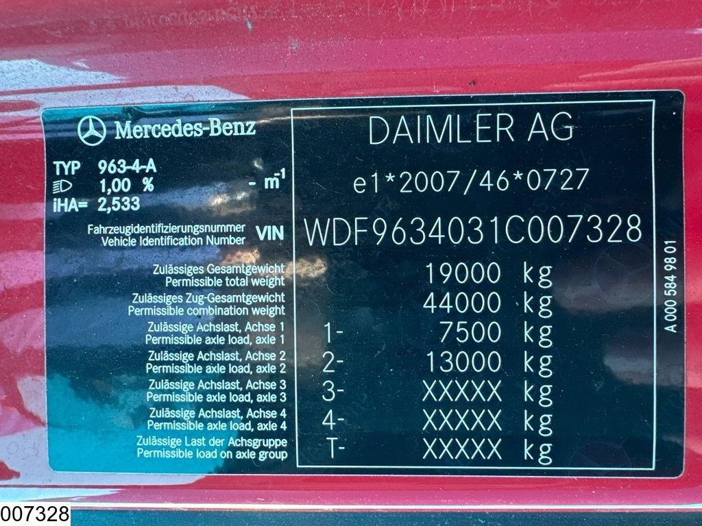 Mercedes Actros 1845 EURO 6, Standairco
