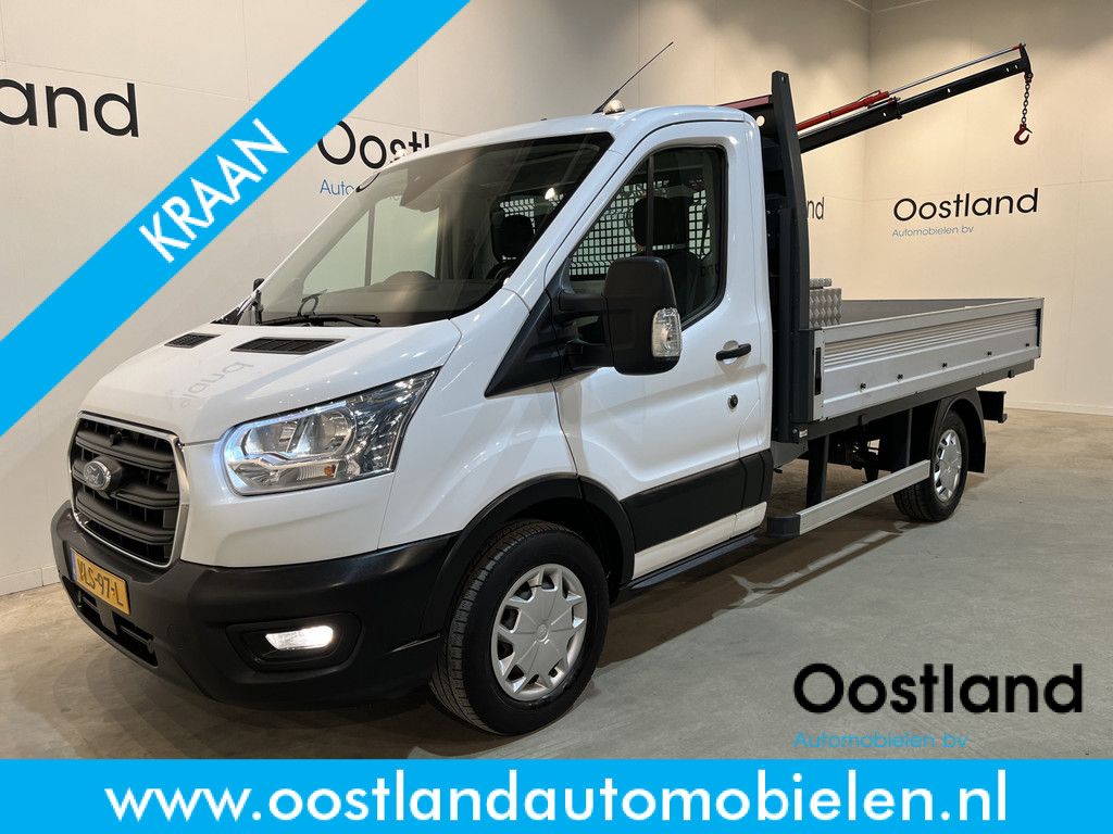 Ford Transit 350 2.0 TDCI L2H1 Trend MHEV 130 PK Open Laadbak / Maxilift kraan / Euro 6 / Airco / Cruise Control / Trekhaak / 25.400 KM !!