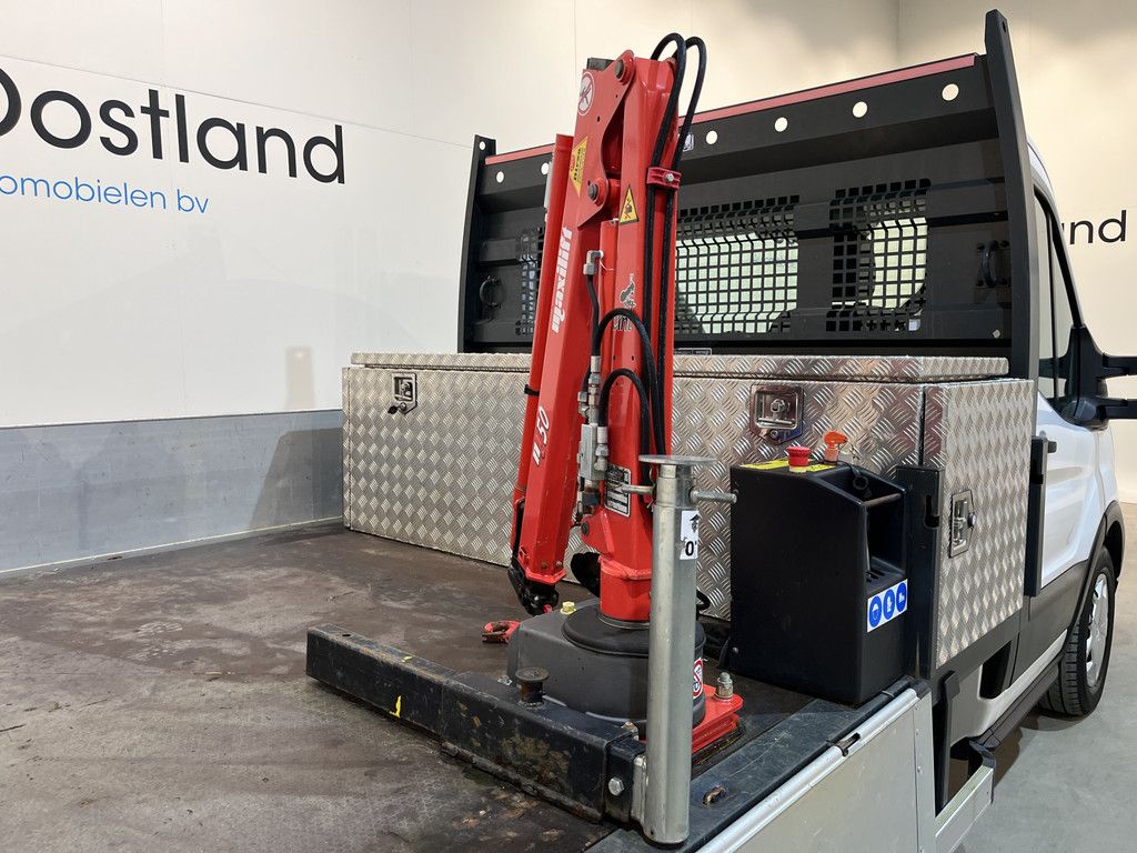 Ford Transit 350 2.0 TDCI L2H1 Trend MHEV 130 PK Open Laadbak / Maxilift kraan / Euro 6 / Airco / Cruise Control / Trekhaak / 25.400 KM !!