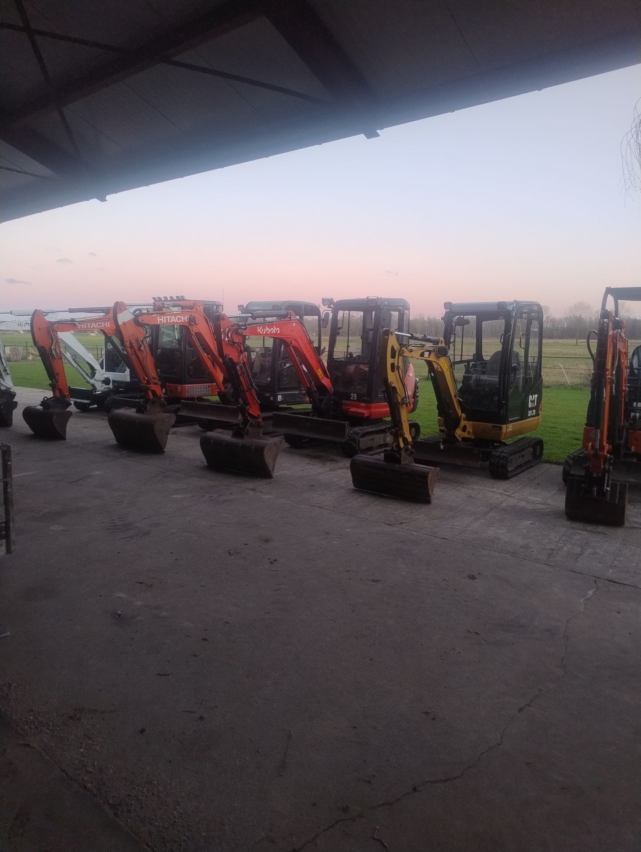 Kubota minigraver Hitachi minigraver sloop sorteer functie