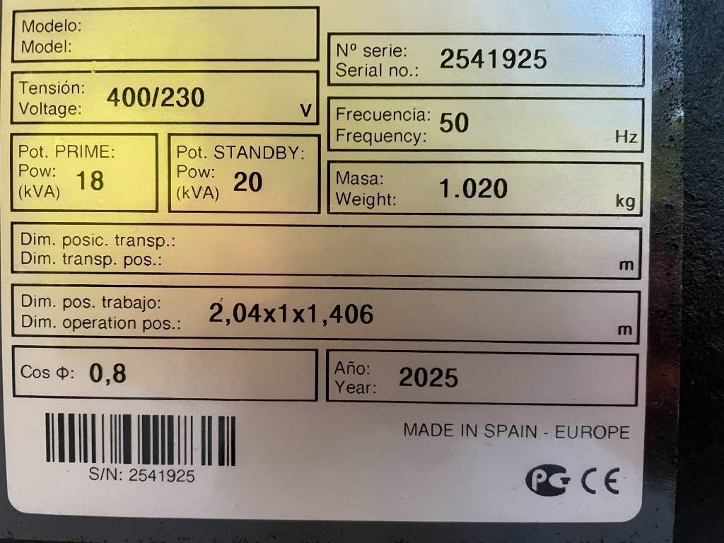 Kubota V2203M - 20 kVA Stage V - DPX-19003