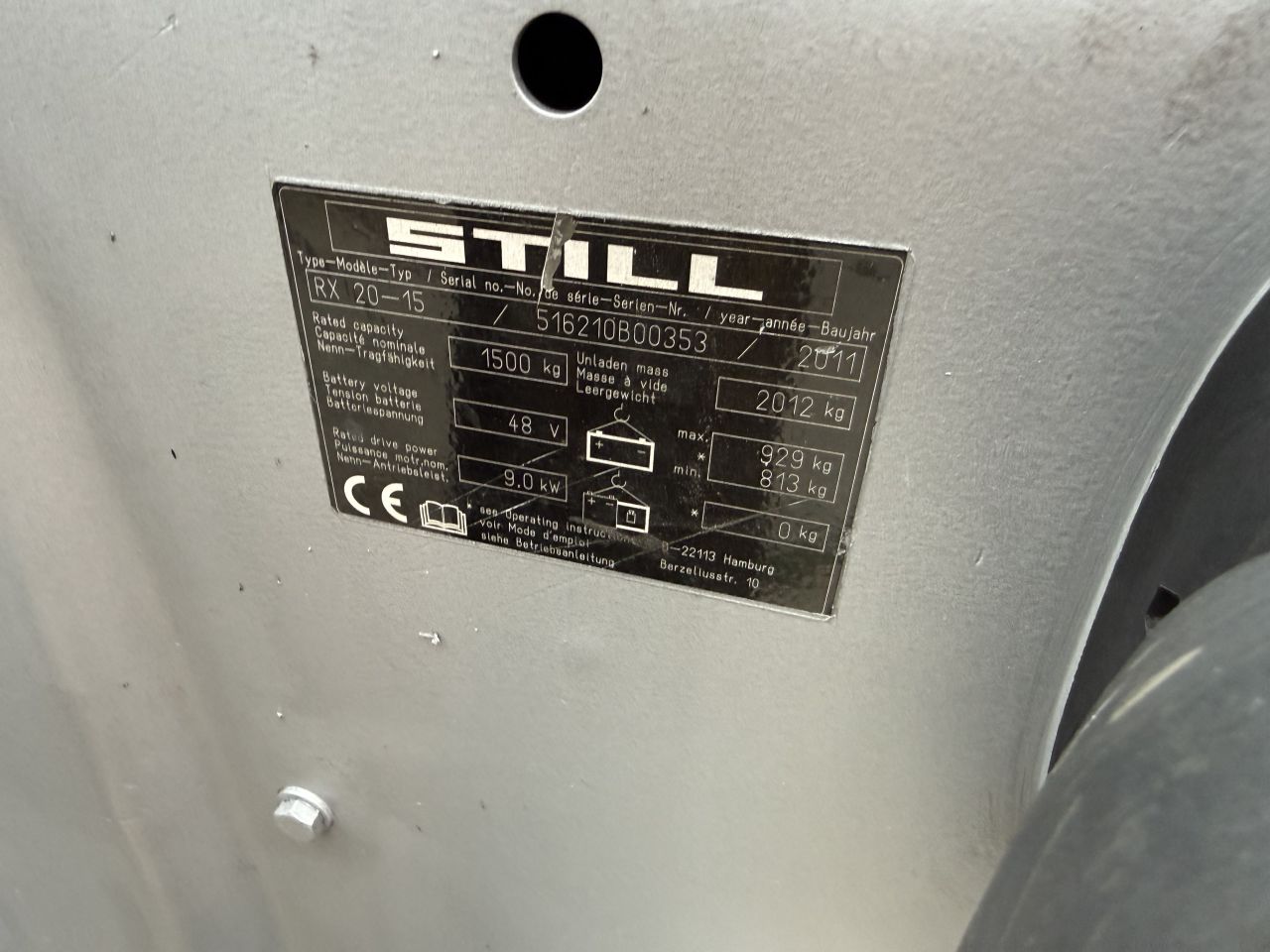 Still RX20–15 elektrisch triplex Freelift Sideshift 2022 accu