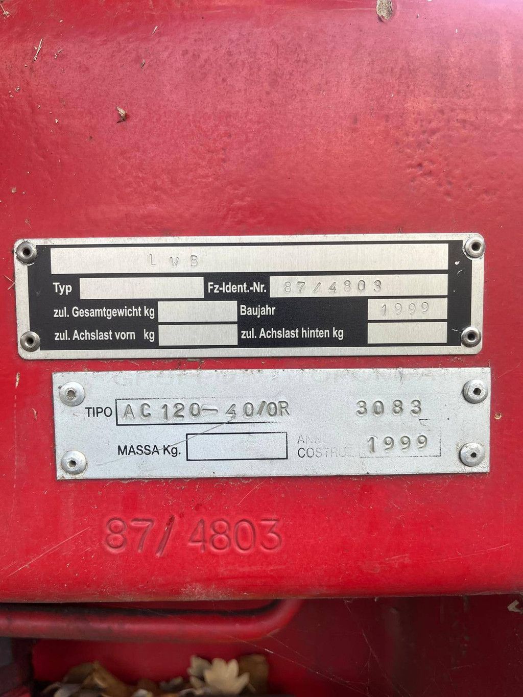 Tipper Trailer Self-build LWB 1999