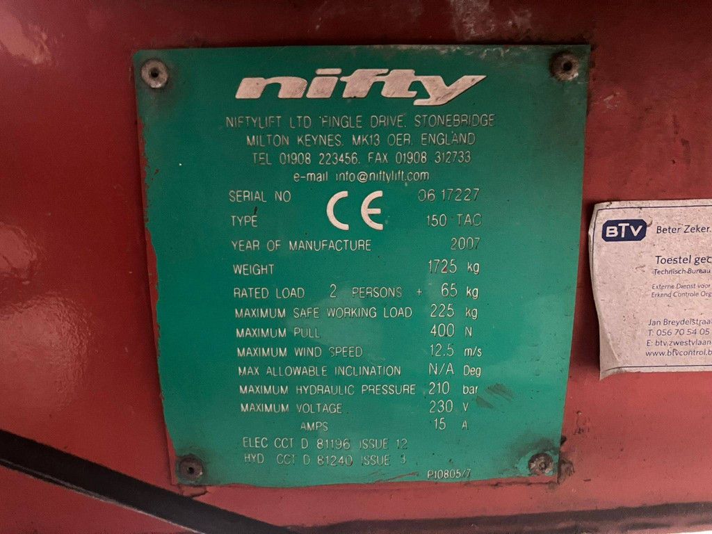 Aanhangerhoogwerker Niftylift LD1203 2007