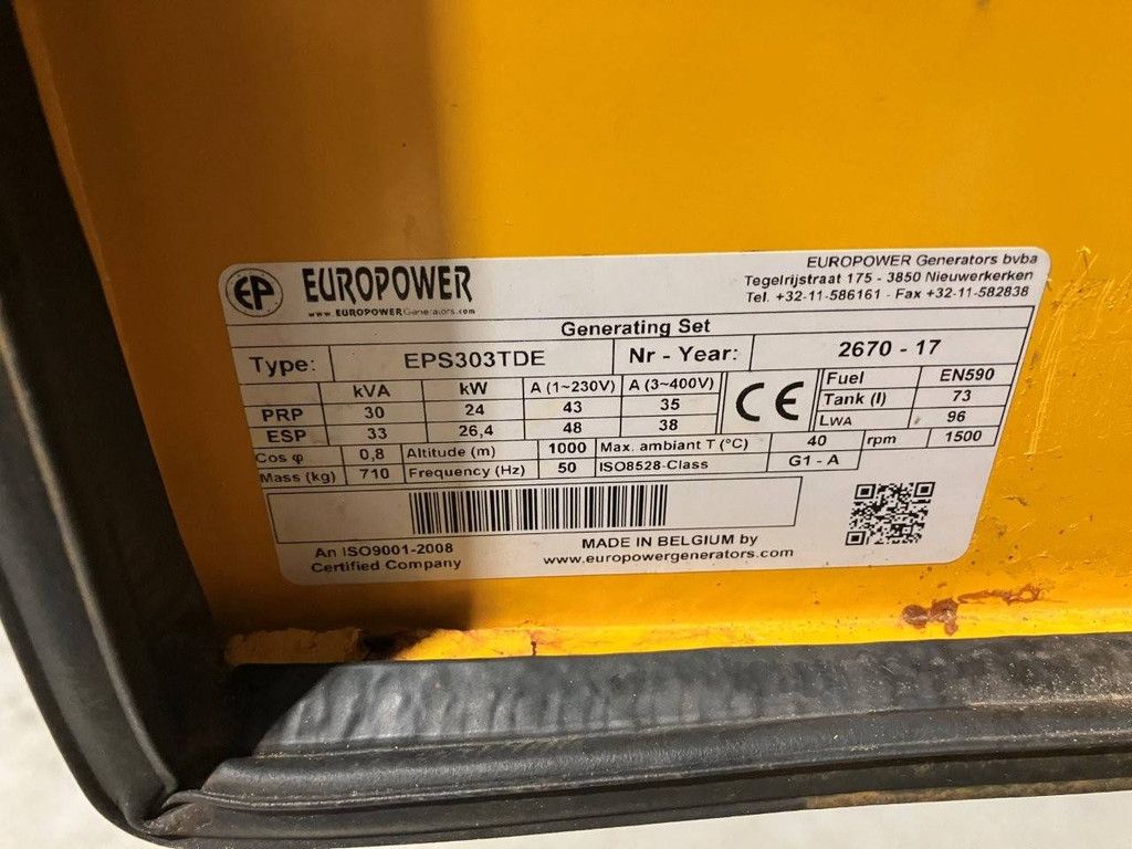 Generator Europower EPS303TDE Diesel 0 30kVA