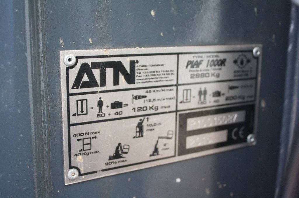 Masthoogwerker ATN Piaf 1000R Elektrisch 10m 2015