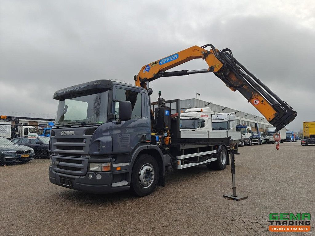 Scania P230 4x2 Tageskabine Euro 3 – Offener Laderaum 5,9 m + Effer 115CL/3S – Röntgenprüfung – HH-Boden – 09/2026 TÜV