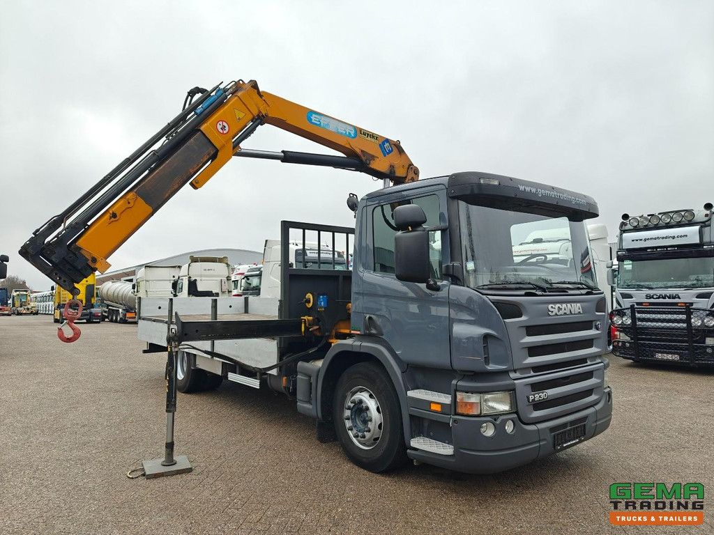 Scania P230 4x2 Tageskabine Euro 3 – Offener Laderaum 5,9 m + Effer 115CL/3S – Röntgenprüfung – HH-Boden – 09/2026 TÜV