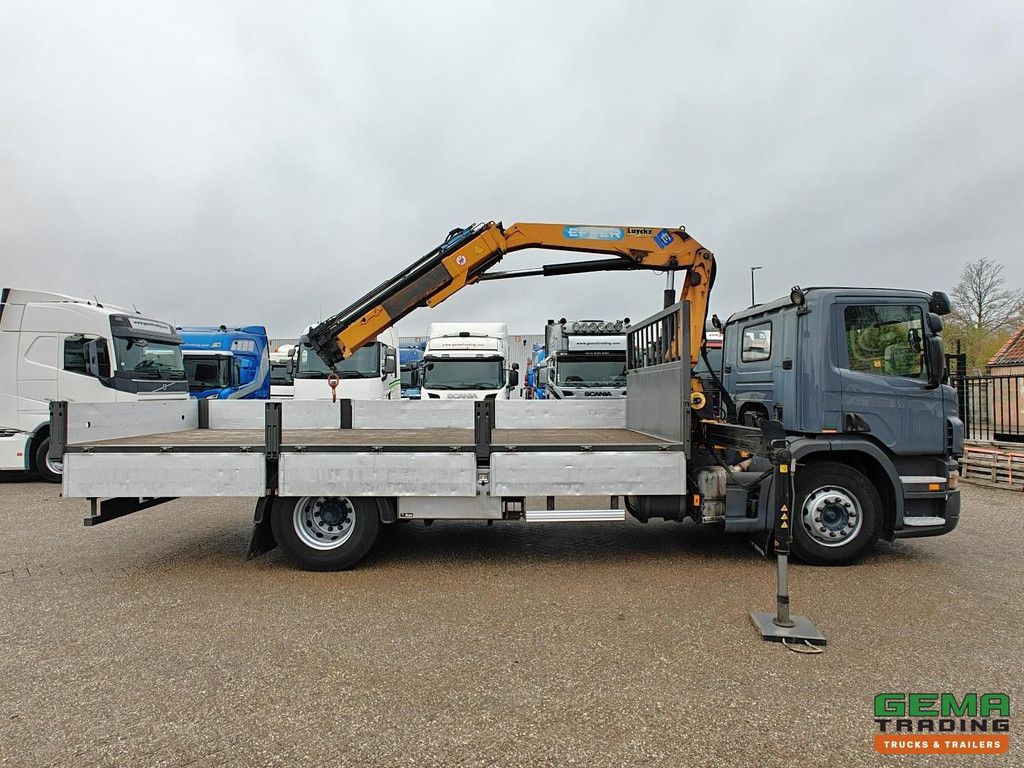 Scania P230 4x2 Tageskabine Euro 3 – Offener Laderaum 5,9 m + Effer 115CL/3S – Röntgenprüfung – HH-Boden – 09/2026 TÜV