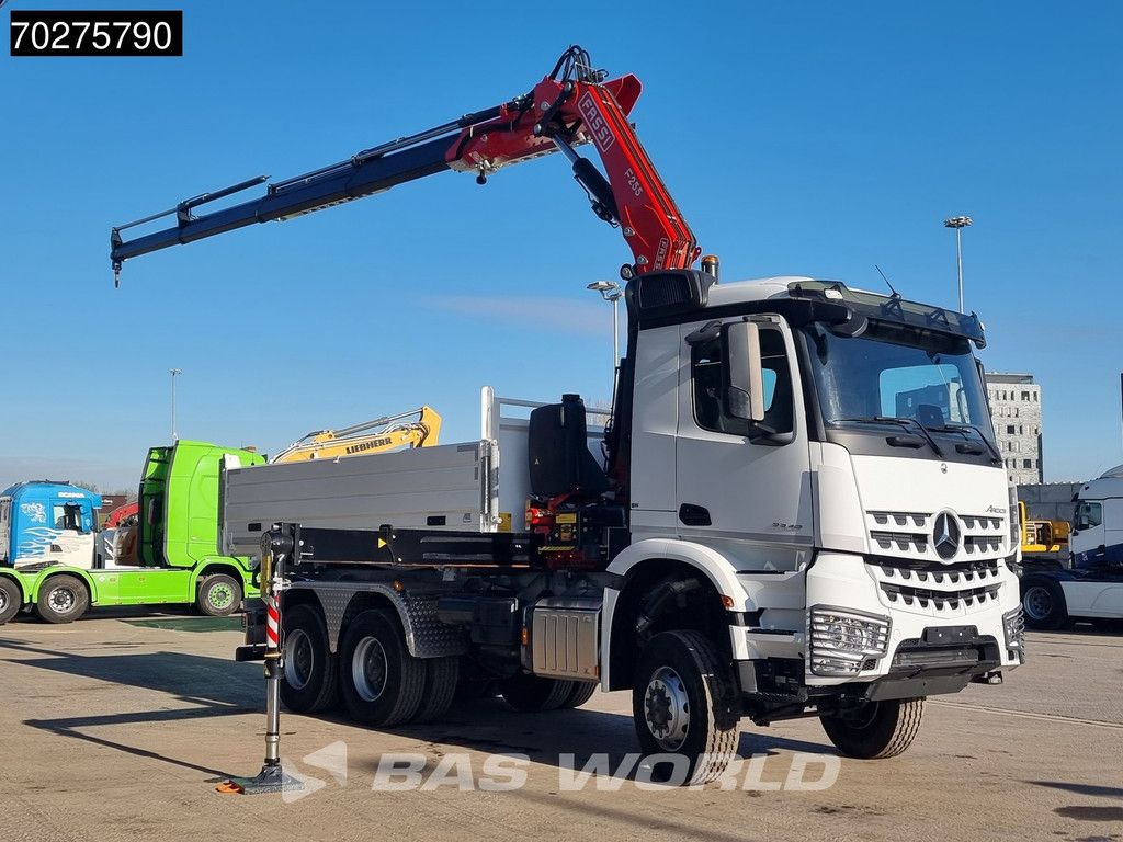 Mercedes Arocs 3348 6X6 Full Steel Retarder Fassi 25T/M Crane Kran Euro 6
