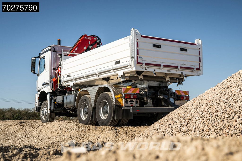 Mercedes Arocs 3348 6X6 Full Steel Retarder Fassi 25T/M Crane Kran Euro 6