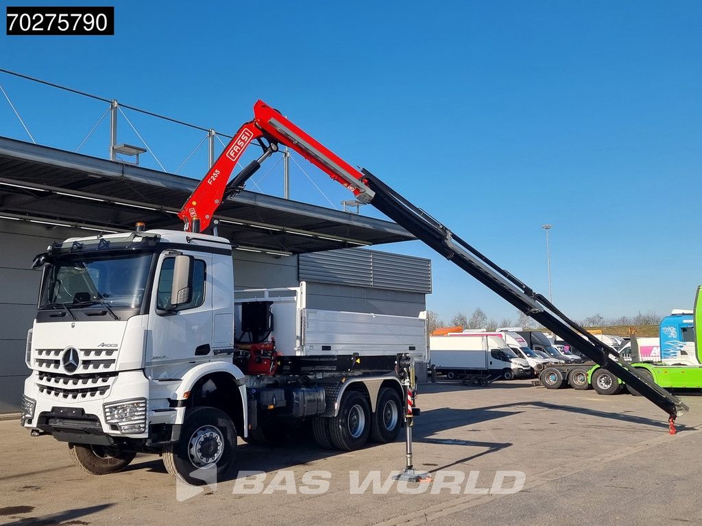 Mercedes Arocs 3348 6X6 Full Steel Retarder Fassi 25T/M Crane Kran Euro 6