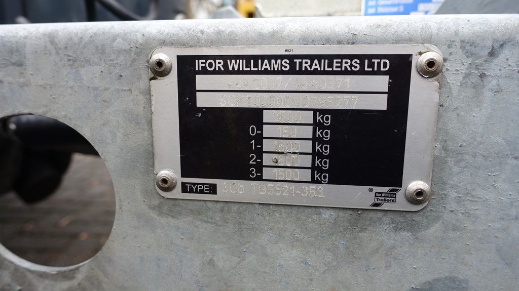 Ifor Williams Tildbed TB5521-353 550x204 Cm 3500Kg