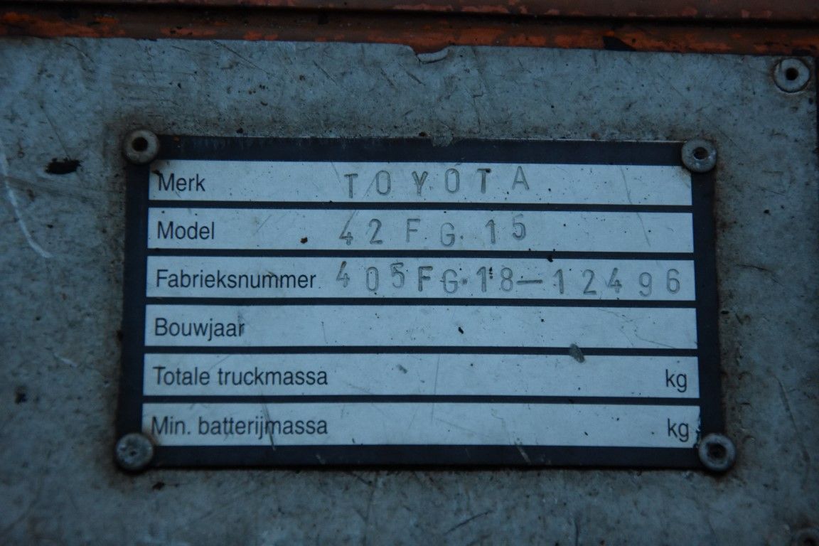 Toyota 42FG15 LPG Heftruck