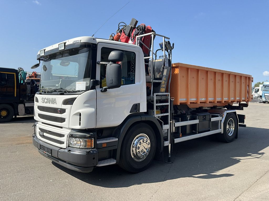 Scania P 320 HMF 12 Tonmeter Z-kraan + Kipper 11m³