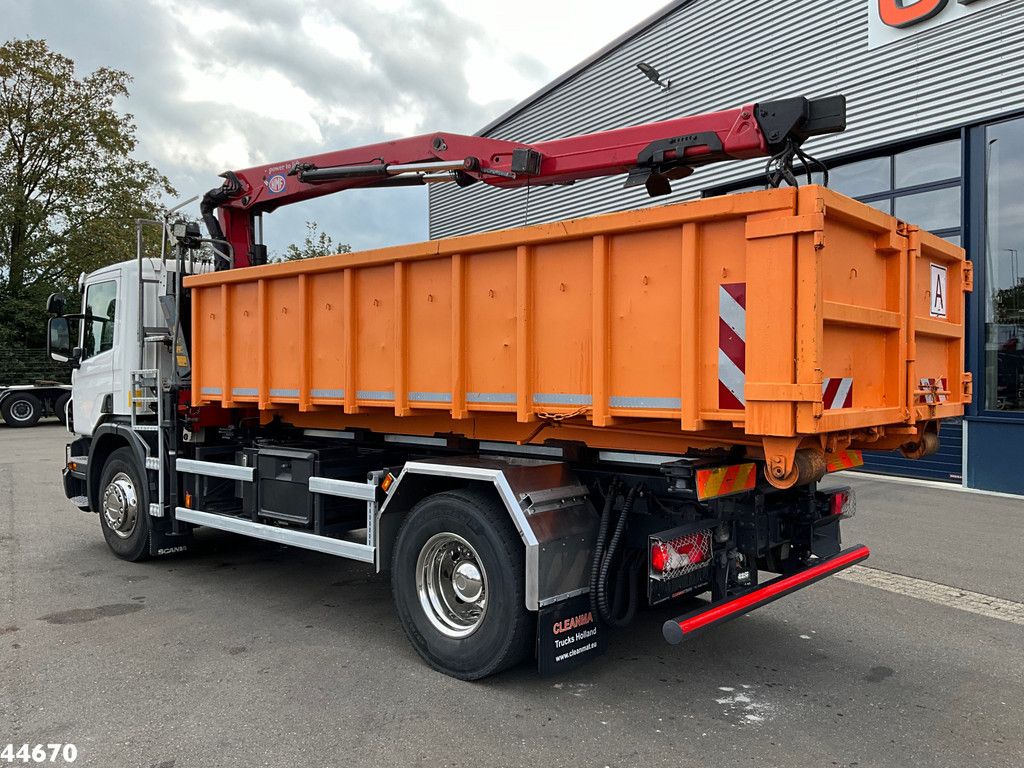 Scania P 320 HMF 12 Tonmeter Z-kraan + Kipper 11m³