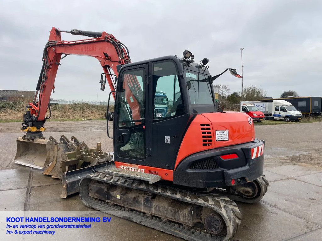 Kubota KX 080-4 Engcon-5 Buckets!-Grease system