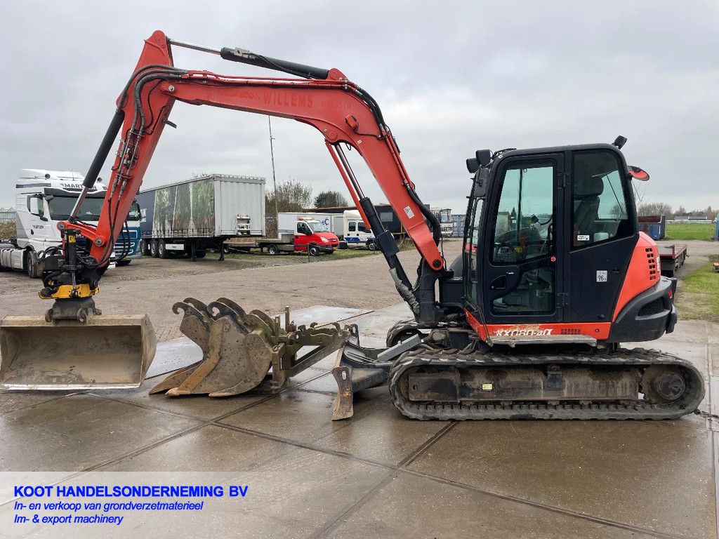 Kubota KX 080-4 Engcon-5 Buckets!-Grease system
