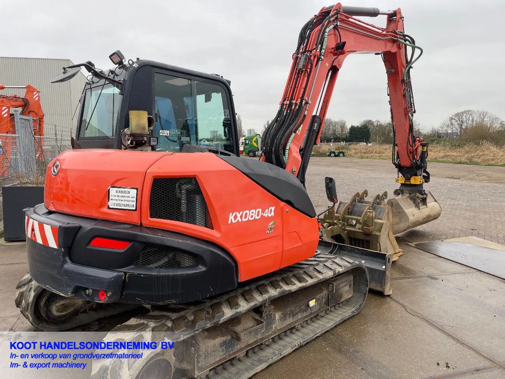Kubota KX 080-4 Engcon-5 Buckets!-Grease system