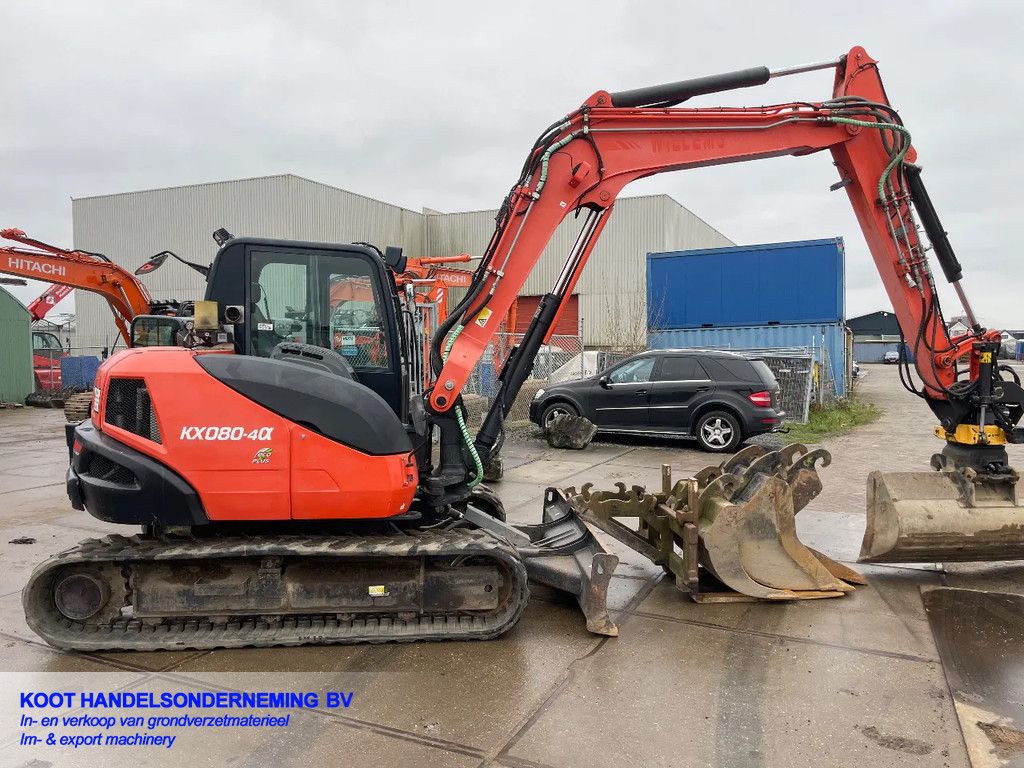 Kubota KX 080-4 Engcon-5 Buckets!-Grease system