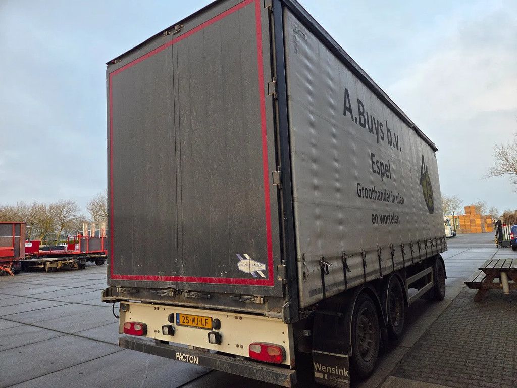 PACTON TRAILERS 3 as schuifzeil Apk, liftas, deuren achter, 40 mm trekoog