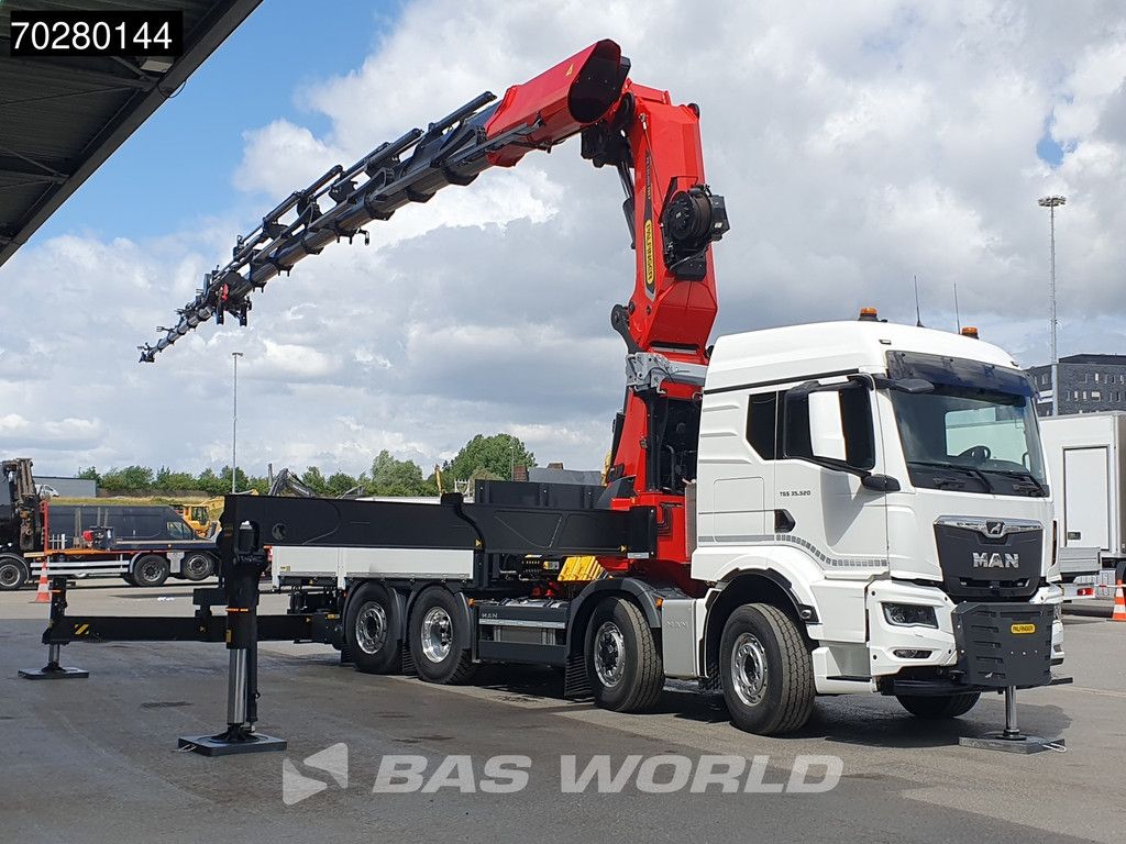 MAN TGS 35.520 8X4 Palfinger PK135.002 TEC 7 Kran Crane Hydrodrive Lift+steering axle Navi LED Euro 6