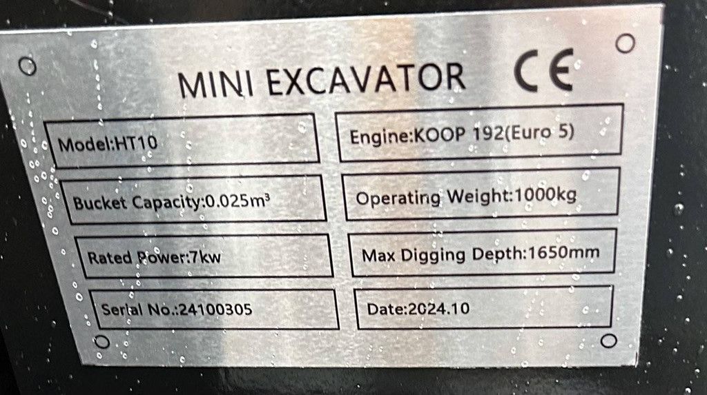 Minibagger Beartrac HT10 Diesel 9,5 PS, Baujahr 2024, neu, mit Daumen