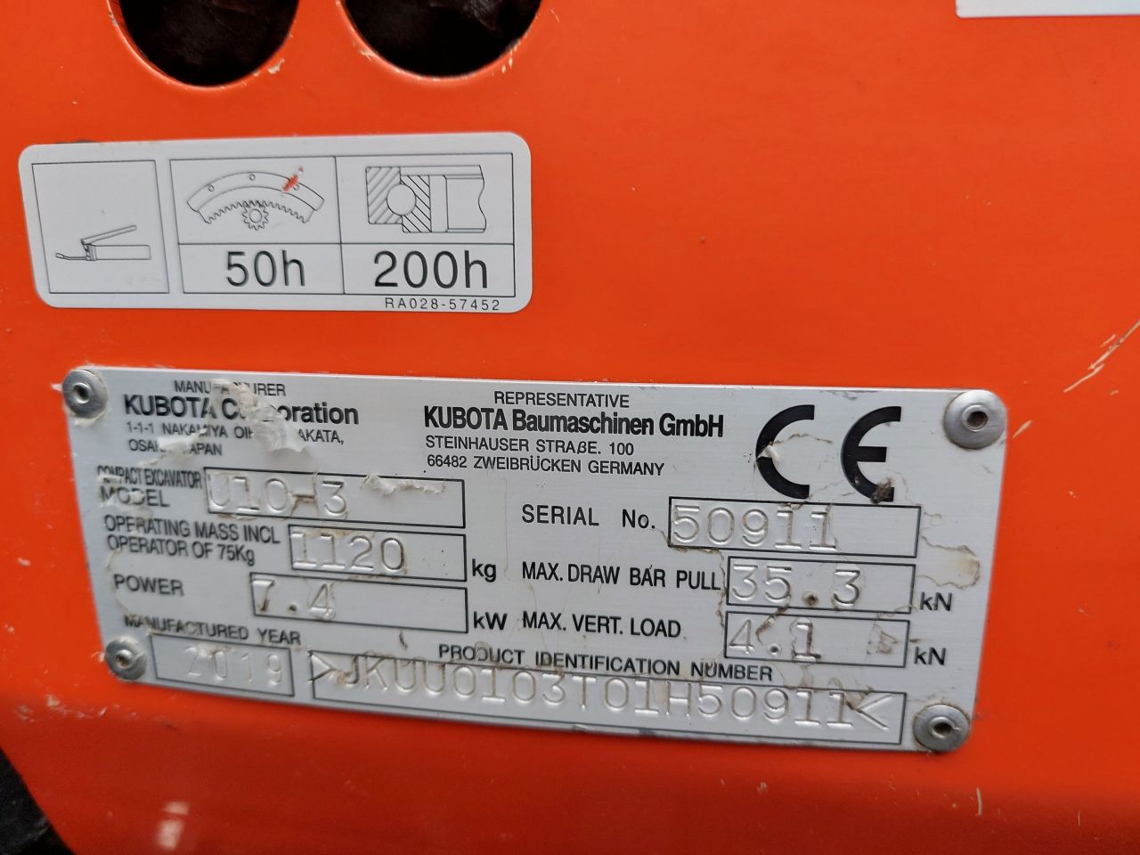 Kubota U10-3 minigraver MARGE