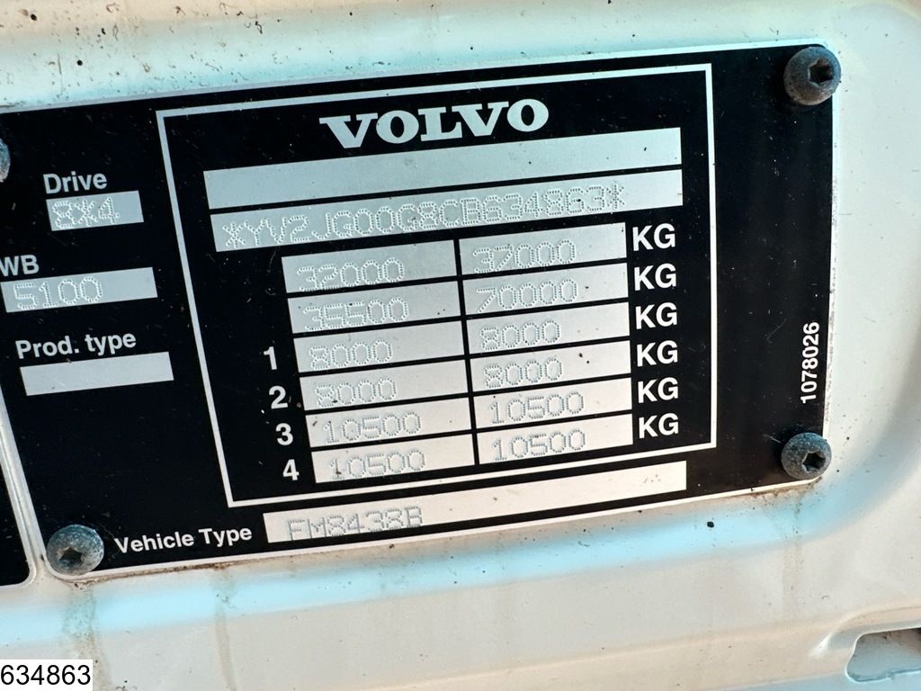 Volvo FMX 380 8x4, EURO 5, Retarder, Leaf suspension Socarem