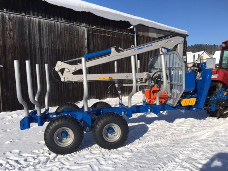 Scandic ST-10S 13t Rückewagen 7,9m Kran 550kg Hubkraft Druckluft Seilwin