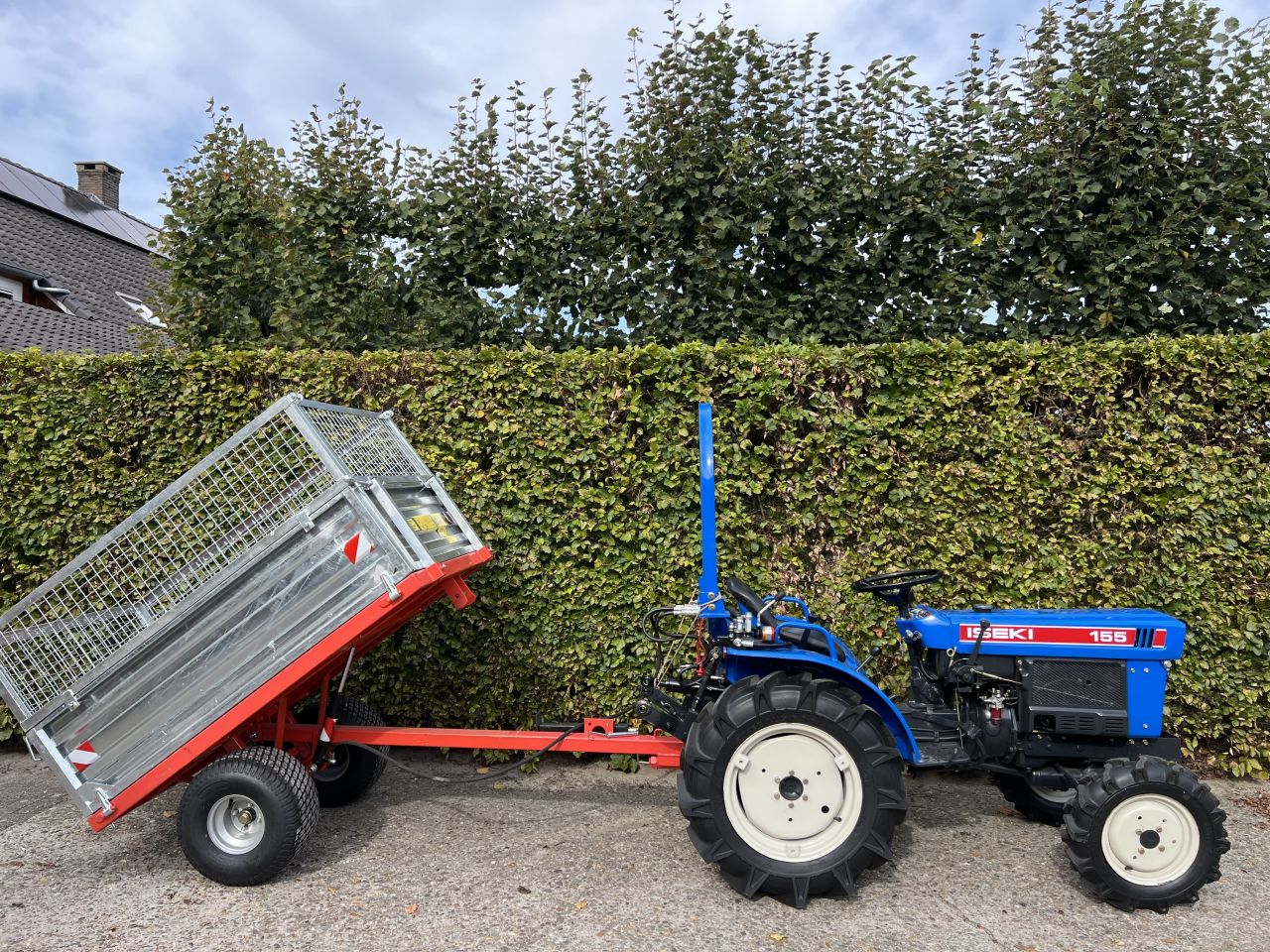 ISEKI minitractor met Kiepkar| 4x4| 16 PK| Hydrauliek| Topstang