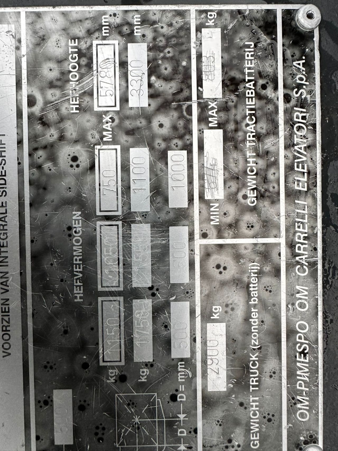 TE KOOP: zeer nette FIAT EU3/17.5 heftruck