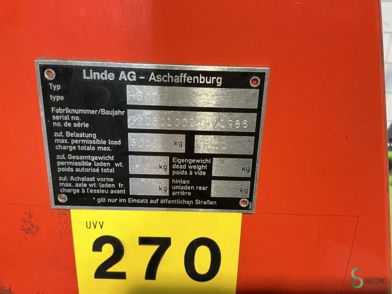 Forklifts Diesel Linde H60D (396_2) 1986