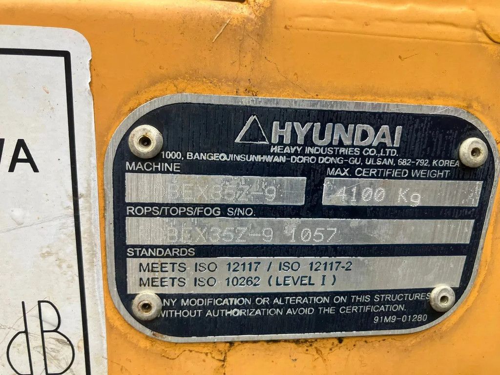 Hyundai Robex 35-9 Graafmachine Minigraver