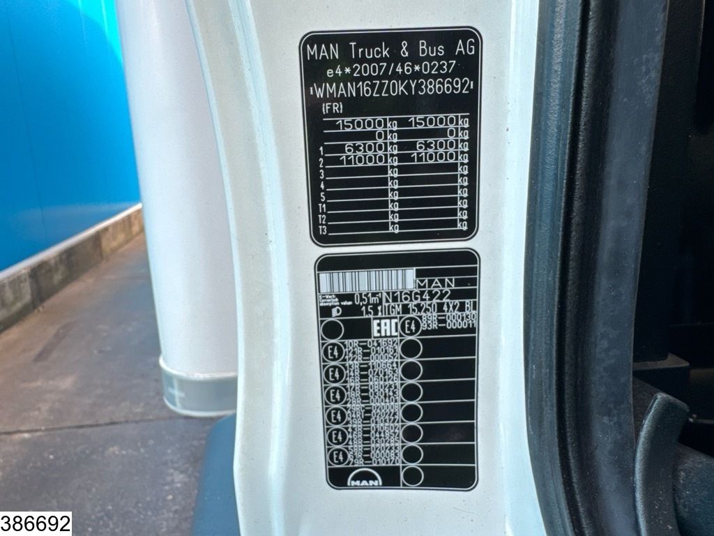 MAN TGM 15 250 EURO 6, Carrier, Dhollandia, Meat, Viande, Carne