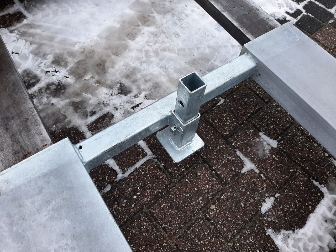 Rubberschuif 2,00m sneeuwschuif met heftruck aansluiting