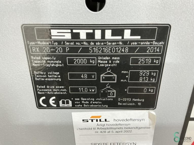 Heftrucks Elektrisch Still RX20-20P 2014