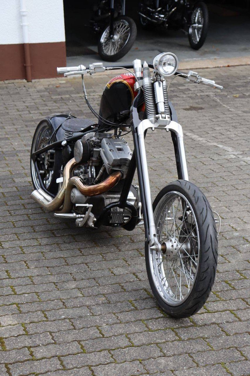 Motorrad Harley-Davidson Custom Chopper FXR High-Neck & Hardtail Benzin 47kW 1986