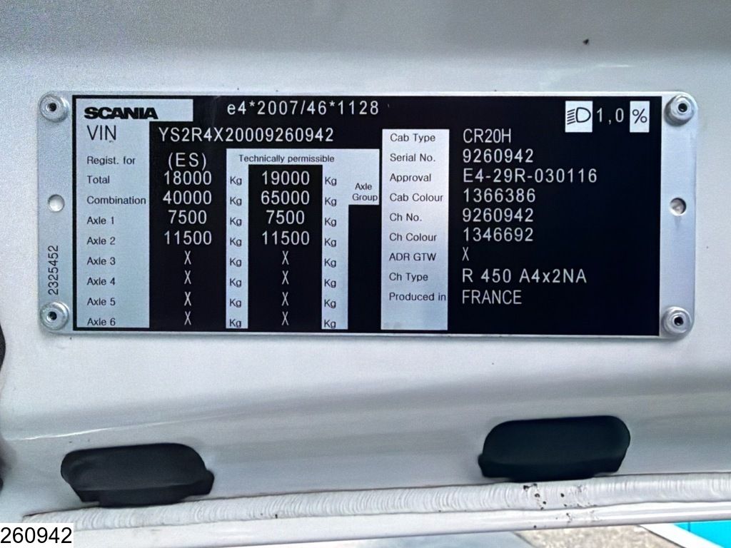 Scania R 450 EURO 6, Retarder, Standairco, ACC