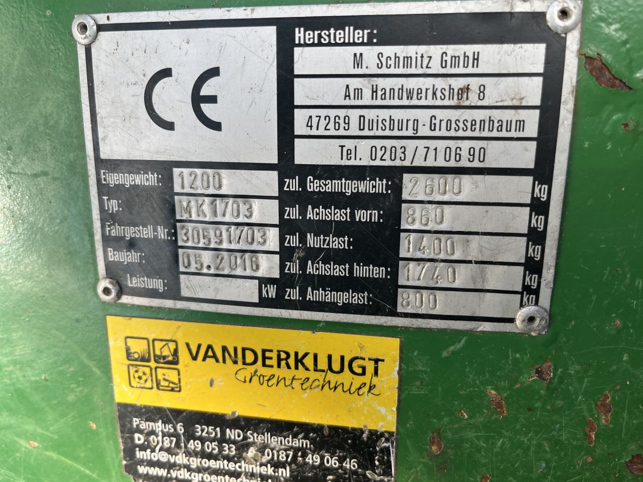 Schmitz Mini Kipper 1703 transporter