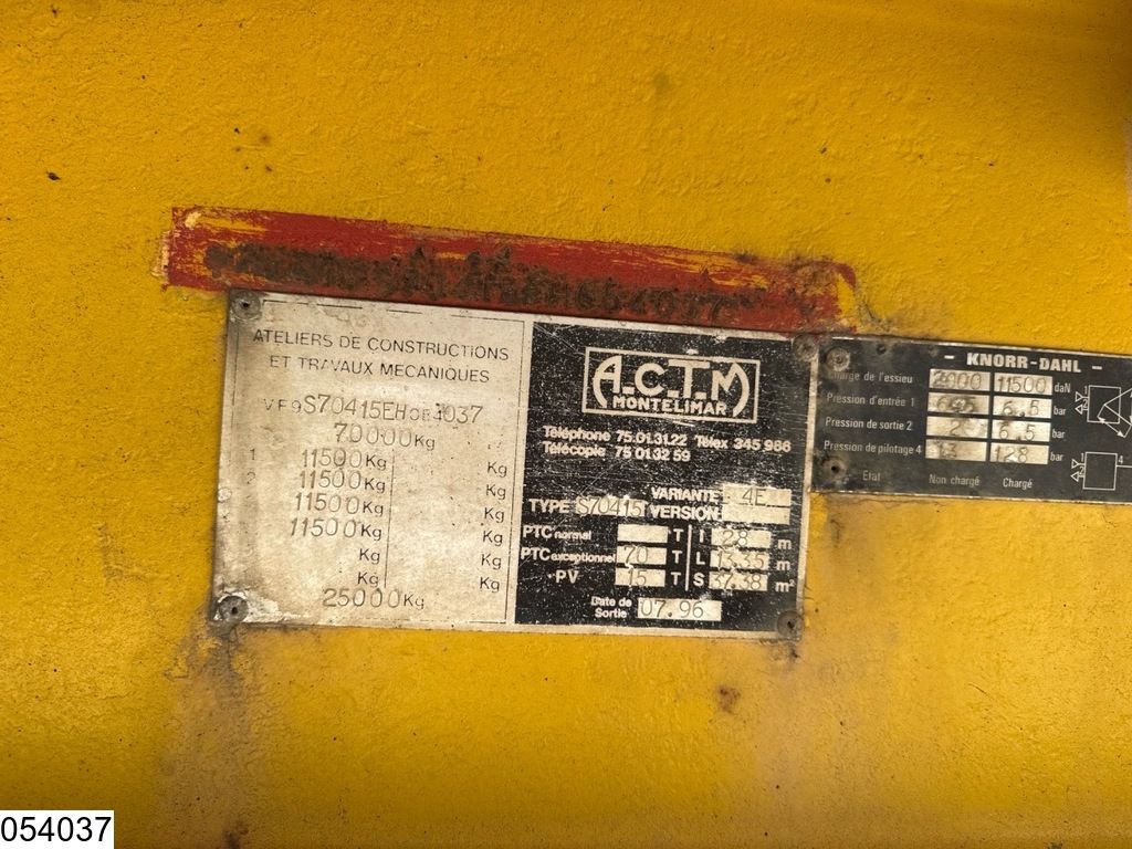 ACTM Lowbed 70.000 KG, 2,5mtr + 2x 0,35 mtr