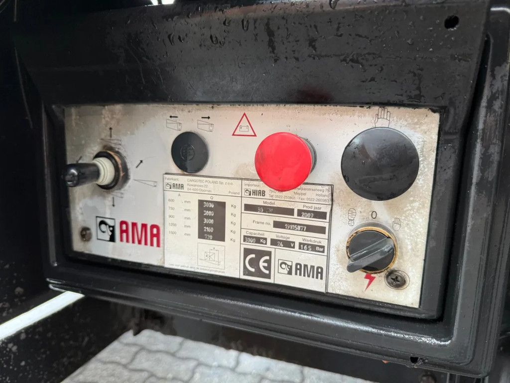 Heiwo AS-2 City 3000KG Laadklep! Stuuras Centrale smering