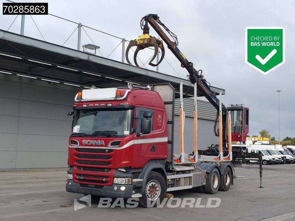 Scania R R730 6X4 HIAB F108S 79 Crane Retarder Xenon BigAxle Loglift Automatic ACC Euro 6