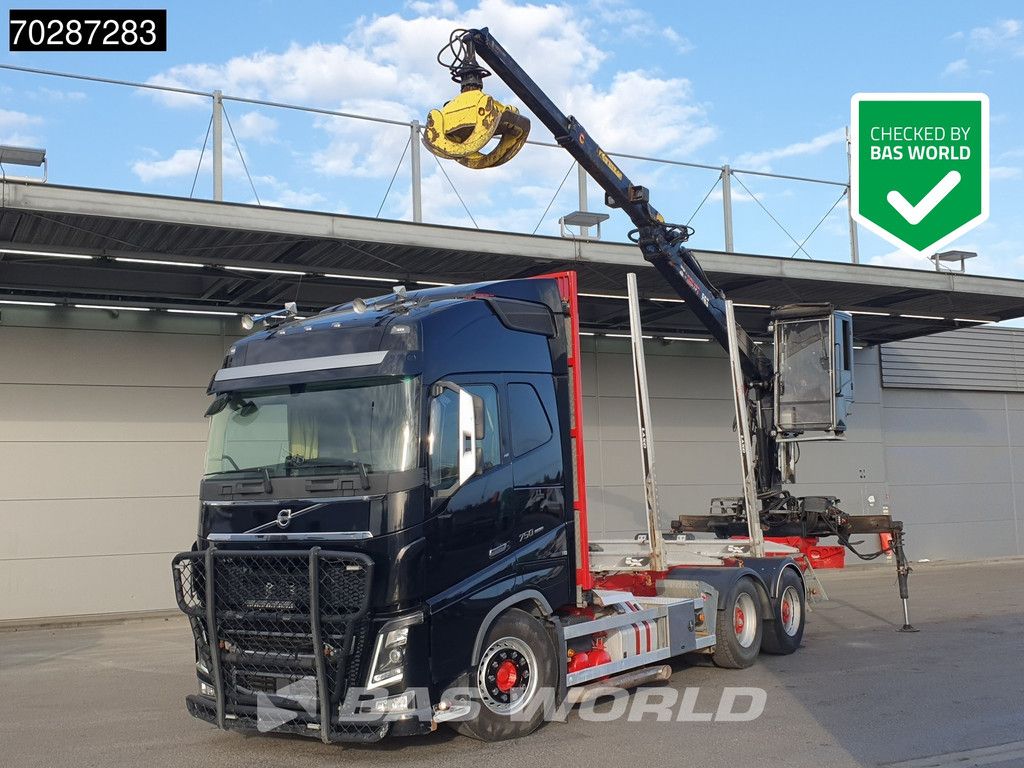 Volvo FH16 FH16 750 6X4 HIAB E96S 79 wood crane Retarder Dynamic-Steering Big-Axle Euro 6
