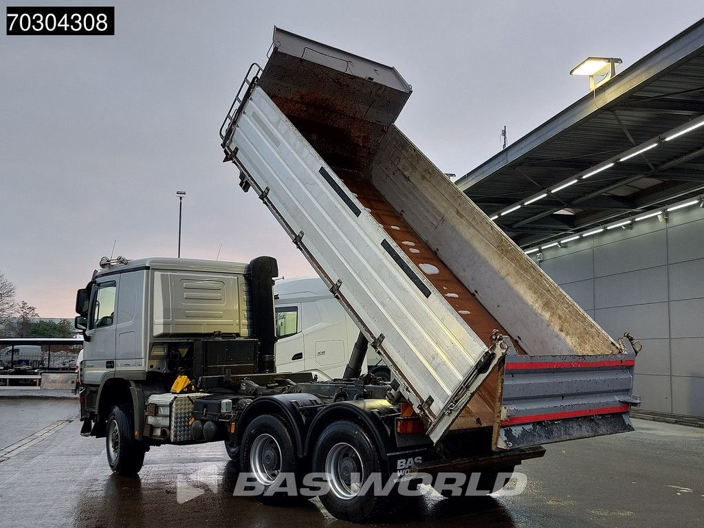Mercedes Actros 3351 6X6 9m3 Meiller 3-side tipper Big-Axle Steelsuspension semi-Automatic Euro 5