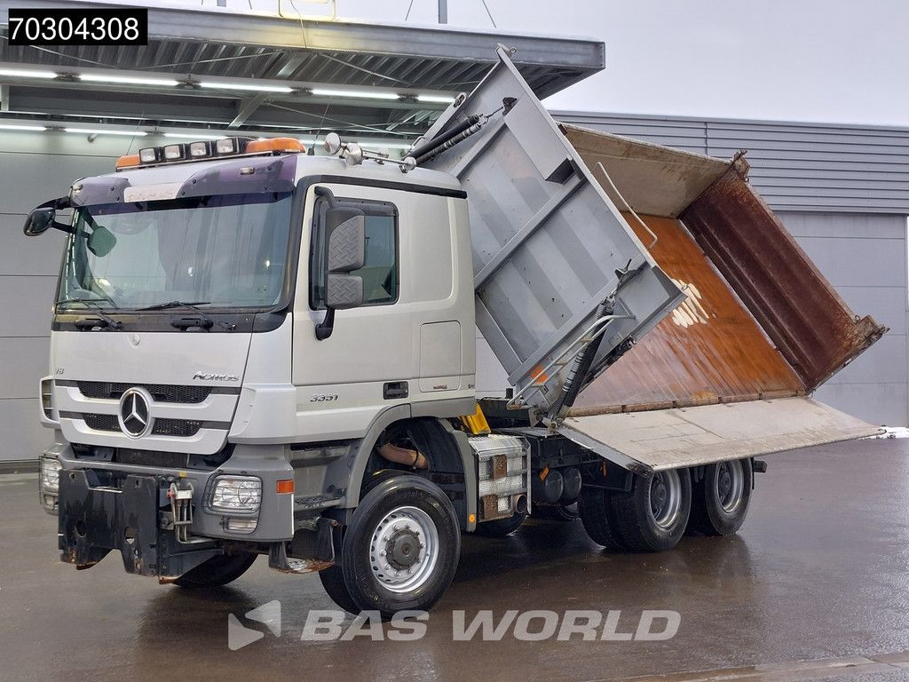 Mercedes Actros 3351 6X6 9m3 Meiller 3-side tipper Big-Axle Steelsuspension semi-Automatic Euro 5